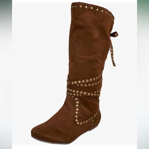 Not Rated Brown Suede Metal Shop Boot size 7.5 - Picture 1 of 9